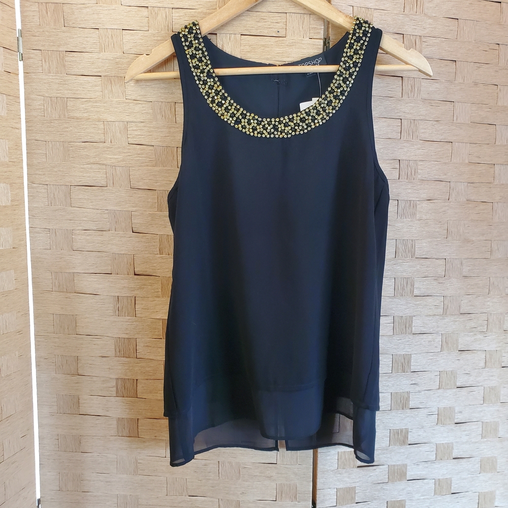 NEW Topshop Blouse Size 2 Sleeveless